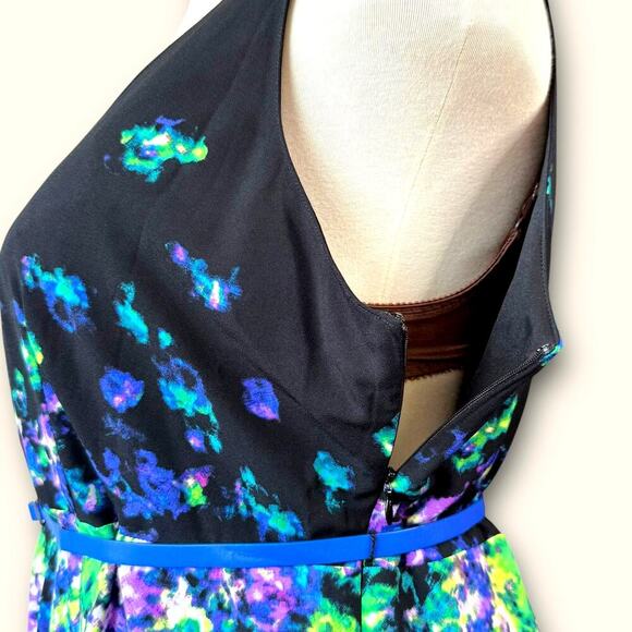 Lane Bryant Floral Sleeveless Sheath Casual Dress Belted Plus Size 22 Multicolor - Picture 7 of 12